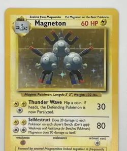 Pokemon TCG Magneton Base Set 9/102 Holo Rare Magnet Card Stock 1999 - Image 2