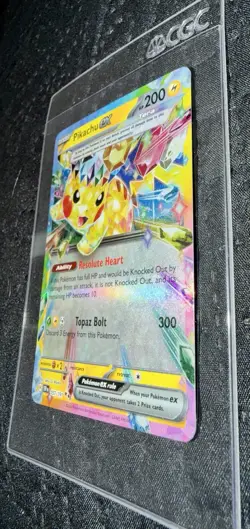 Pikachu GX Pokemon Card - Resolute Heart Ability, Topaz Bolt Attack - Image 2