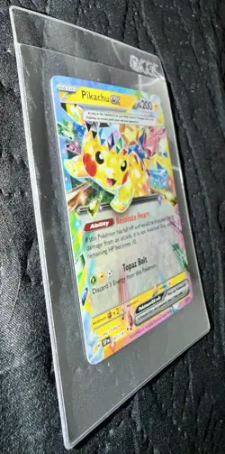 Pikachu GX Pokemon Card - Resolute Heart Ability, Topaz Bolt Attack - Image 3