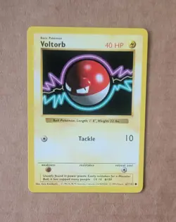 Shadowless Voltorb - Base Set - #67/102 - Vintage Pokemon Card LP - Image 2