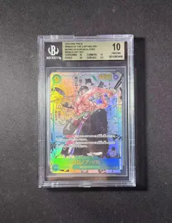BGS 10 Pristine One Piece Card Roronoa Zoro Manga Parallel Jpn OP06-118 ER26 - Image 1