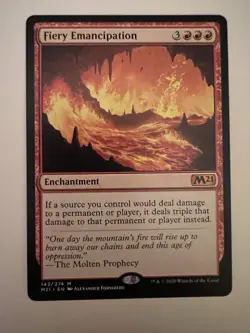 MTG Fiery Emancipation Core Set 2021 143/274 Regular Mythic NM English - Image 1