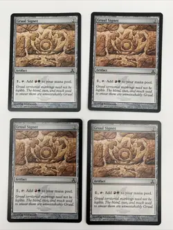 Gruul Signet x4 Magic the Gathering Guildpact MTG Heavily Played - Image 1