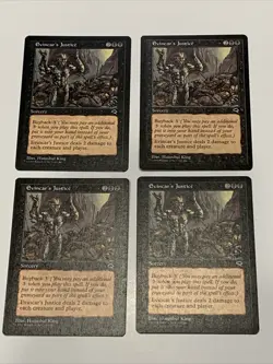 Evincar’s Justice x4 Magic the Gathering Tempest MTG Lightly Played - Image 1