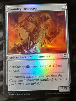Foundry Inspector FOIL , Commander Legends , NM , MTG , FREE SHIPPING - Image 1