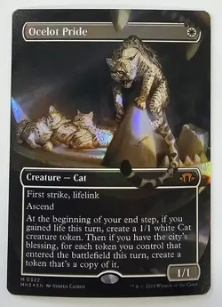 Mint/Near-Mint, English - 1 x MTG Ocelot Pride - Foil - Borderless MH3 - Image 1