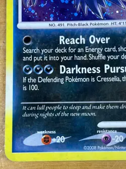 Darkrai 3/106 Rare Holo Great Encounters 2008 Pokemon TCG Card - Image 5