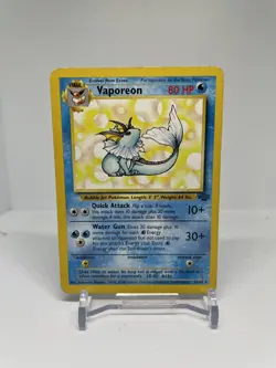 Vaporeon Non-Holo Rare Card Jungle Pokemon 28/64 HP - Image 1