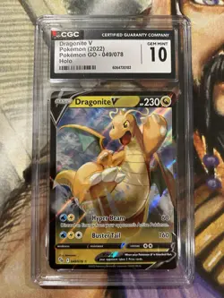 Dragonite V 049/078 Ultra Rate Pokemon GO Full Art Holo - CGC 10 🔥 - Image 1