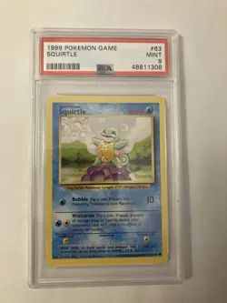PSA 9 1999 Pokemon Base Set Squirtle #63/102 MINT - Image 3