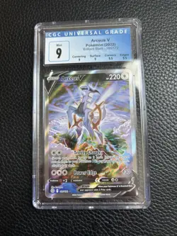 Pokemon Arceus V 166/172 Brilliant Stars Full Art Ultra Rare Holo CGC 9 - Image 1