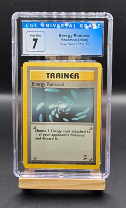 Pokemon Energy Removal 2000 Base Set 2 119/130 CGC 7 - Image 1