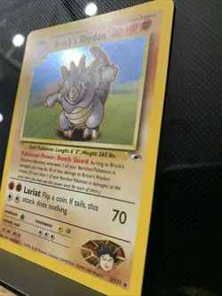 Pokemon TCG Brock's Rhydon Gym Heroes 2/132 Holo Rare NM Ken Sugimori Vintage - Image 2