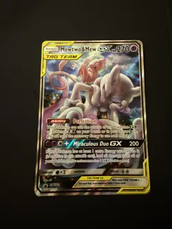 Mewtwo & Mew GX SM191 Sm Promo Holo (Tag Team) Pokemon TCG - Image 1
