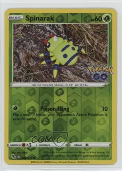 Spinarak (Peelable Ditto) Reverse Foil Pokemon Sword & Shield Pokemon Go #006 - Image 1