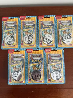 Pokemon Scarlet Violet Paldea Evolved 2 Booster Pack Blister Pawmot | Lot of 7 - Image 1