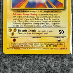 Vintage Pokemon Base Set Electrode 21/102 Rare NM/Mint Pokemon - Image 4