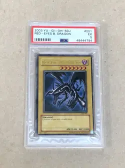 2003 Yu-Gi-Oh! Red-Eyes Black Dragon SDJ-001 Starter Deck: Joey PSA 5 - Image 1