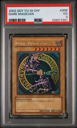 2002 YU-GI-OH! STARTER DECK: YUGI #006 DARK MAGICIAN PSA 3 - Image 1