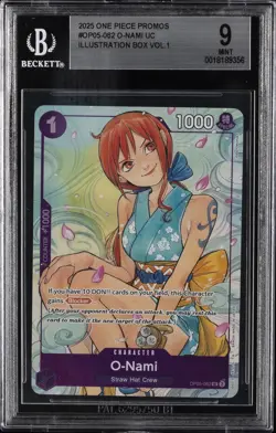 2025 ONE PIECE PROMOS UC, ILLUSTRATION BOX VOL. 1 #OP05-062 O-NAMI BGS 9 - Image 1