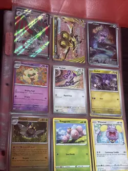 90 Pokemon Card Lot In 10 Binder Pages - Image 1