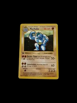 Machoke 34/102 Shadowless 1st Edition Base Set Pokemon Card Rare Vintage NM - Image 1
