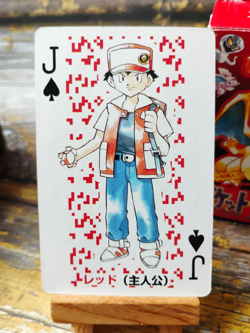 Ash Ketchum - Pokemon Poker Playing Card - vtg 1996 Red/Charizard Deck - LP - Image 2