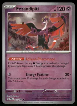 Pokemon Cards Fezandipiti 045/131 Reverse Holo Prismatic Evolutions Masterball - Image 1