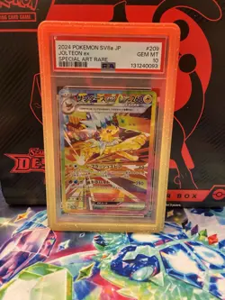 PSA 10 Jolteon ex SAR 209/187 Terastal Festival sv8a Pokemon Card JP w/ Guard! - Image 4