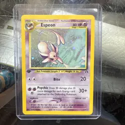 Espeon 1/75 Neo Discovery 1st Edition Holo Pokemon Card LP/MP - Image 1