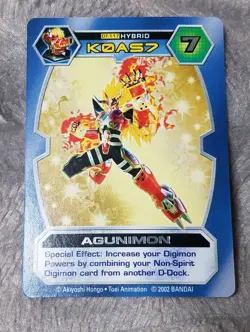 Digimon Agunimon DT-117 Silver Foil Lettering D Tector TCG CCG Card - Image 1