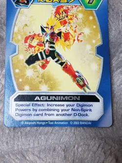 Digimon Agunimon DT-117 Silver Foil Lettering D Tector TCG CCG Card - Image 3