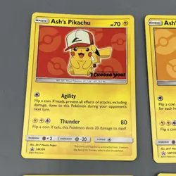 Ash's Pikachu SM109/10/11/12/13/14 Black Star Promo Pokemon Card Lot Set EUC - Image 2