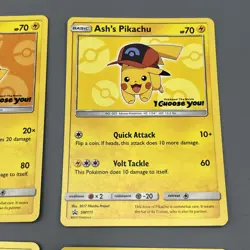 Ash's Pikachu SM109/10/11/12/13/14 Black Star Promo Pokemon Card Lot Set EUC - Image 4