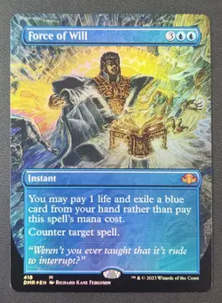 Force of Will Borderless FOIL MTG Unplayed NM Dominaria Remastered Card# DMR418 - Image 1