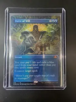 Force of Will Borderless FOIL MTG Unplayed NM Dominaria Remastered Card# DMR418 - Image 3