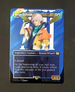 Final Fantasy Magic the Gathering Hope Estheim Borderless Surge Foil Card Mint - Image 1