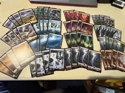 mtg 60 full art basic lands Zendikar Rising, 4 of each, 12 of each color, SP - Image 1