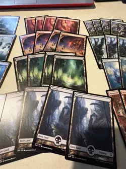 mtg 60 full art basic lands Zendikar Rising, 4 of each, 12 of each color, SP - Image 3