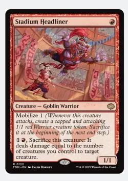 Stadium Headliner | TDM Tarkir Dragonstorm | Red Goblin Warrior | Rare | NEW NM - Image 1