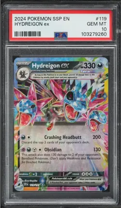 2024 Pokemon Scarlet & Violet Surging Sparks Hydreigon ex #119 PSA 10 GEM MINT - Image 1