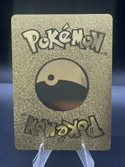Pikachu Rayquaza Cosplay Pokemon Gold Foil Ultra Rare Fan Art Card - Image 2
