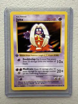 Pokemon Jynx 031/102 Base Set Shadowless 1st Edition Uncommon 1999 Ken Sugimori - Image 1