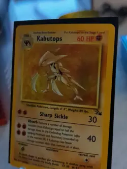 Pokemon TCG Kabutops Fossil 9 Holo Unlimited Holo Rare - LP - Image 2