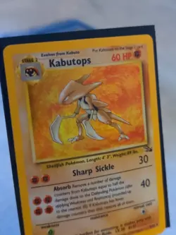Pokemon TCG Kabutops Fossil 9 Holo Unlimited Holo Rare - LP - Image 3