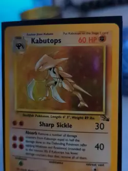 Pokemon TCG Kabutops Fossil 9 Holo Unlimited Holo Rare - LP - Image 5