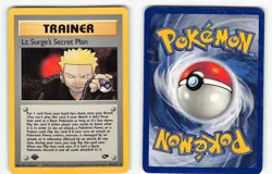 LT. SURGE'S SECRET PLAN 107/132 RARE GYM CHALLENGE POKEMON HP - Image 1
