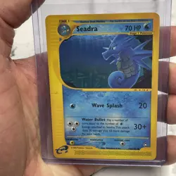 Seadra 58/147 Pokemon Aquapolis Uncommon Non‑Holo Condition Pokemon Card Vtg LP+ - Image 1