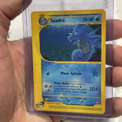 Seadra 58/147 Pokemon Aquapolis Uncommon Non‑Holo Condition Pokemon Card Vtg LP+ - Image 2