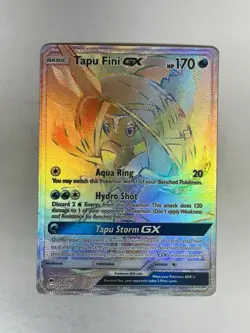 Tapu Fini GX (Secret) Secret Rare 152/147 Burning Shadows Pokemon TCG - Image 1